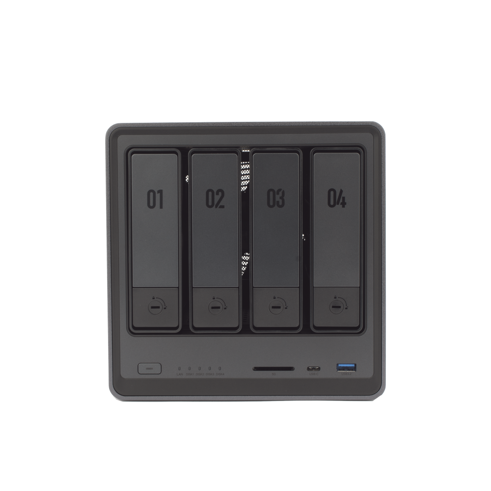 NASync DXP4800 | SO UGOS Pro | Intel N100 12th Gen Intel® Quad Core™ | 4-Bahias (SATA) hasta 96TB | 2* M.2 SSD hasta 16TB| 8GB DDR5 (Exp. a 16GB) | 2.5Gb Dual Ethernet | HDMI 4K | 2* USB2.0 | 1*USB 3.2Gen | 1* USB 3.2Gen2 | 1*USB-C 3.2Gen2 | SD - Imagen 3