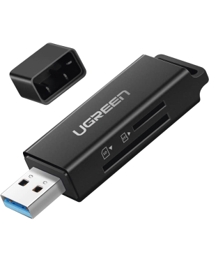 Lector de tarjetas SD portátil USB 3.0 de doble ranura / adaptador de tarjeta de memoria flash concentrador para TF SD Micro SD SDXC SDHC MMC RS-MMC Micro SDXC Micro SDHC UHS-I