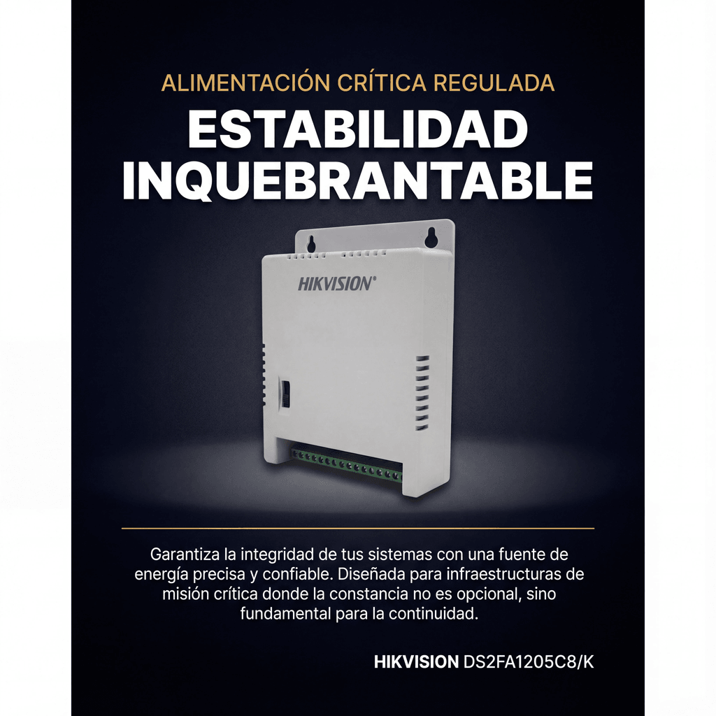 Fuente de Poder Regulada 12 Vcc / 13.5 Vcc / 15 Vcc para 8 Cámaras / 8 Amperes (1 Amp por Salida) / Voltaje de Entrada 90 - 130 VCA / Filtro de Ruido para Cámaras 4K / Modo para Largas Distancias - Imagen 2