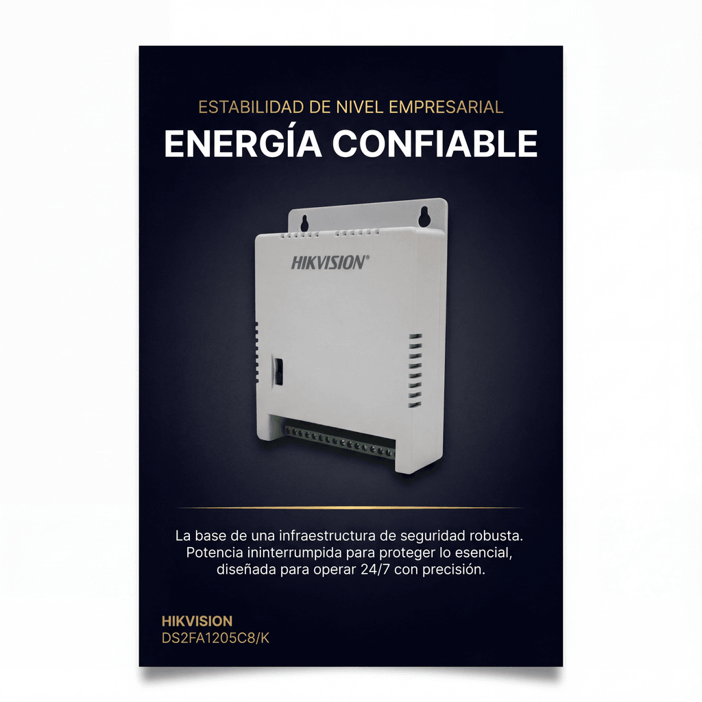 Fuente de Poder Regulada 12 Vcc / 13.5 Vcc / 15 Vcc para 8 Cámaras / 8 Amperes (1 Amp por Salida) / Voltaje de Entrada 90 - 130 VCA / Filtro de Ruido para Cámaras 4K / Modo para Largas Distancias - Imagen 5