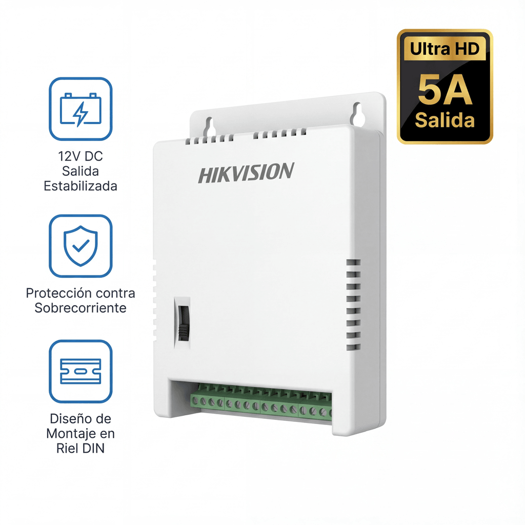 Fuente de Poder Regulada 12 Vcc / 13.5 Vcc / 15 Vcc para 8 Cámaras / 8 Amperes (1 Amp por Salida) / Voltaje de Entrada 90 - 130 VCA / Filtro de Ruido para Cámaras 4K / Modo para Largas Distancias - Imagen 6