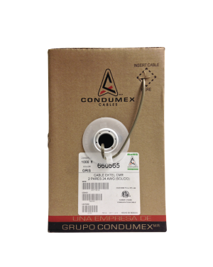 Caja de 305 Metros (1000 Pies) / 4 X 24 AWG / Cable Telef?nico EK-TEL-CMR / Uso Interior