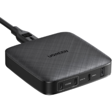 Cargador de escritorio de 100W / 4 Puertos de Carga Rápida / 4 USB-C / 2 USB-A / Tecnología GaN II +SIC / Power Delivery 3.0 / Quick Charge 4.0 / Chip Confiable y Carga Inteligente / Optimiza la Experiencia de Carga
