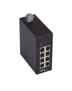 Switch Industrial ECO / 8 Puertos Gigabit 1000Base-T / Montaje Riel DIN / IP30 / -40°C a +70°C / Protección Sobretensión / Auto MDI-X