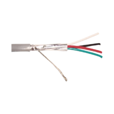 Caja de 305 Metros (1000 Pies) / 4 X 22 AWG / Blindado / CMR, Color Gris. Aplicaciones en Sistemas de Audio, Alarmas y Control de Acceso.