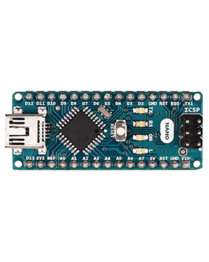 Microcontrolador Arduino Nano / ATmega328 16 MHz / 20 Digital I/O + 8 Analógico / Mini-USB / Compatible IDE Arduino / Breadboard-Friendly / Maker Projects