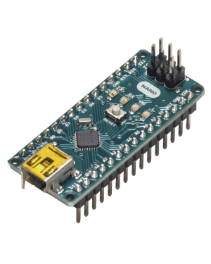 Microcontrolador Arduino Nano / ATmega328 16 MHz / 20 Digital I/O + 8 Analógico / Mini-USB / Compatible IDE Arduino / Breadboard-Friendly / Maker Projects