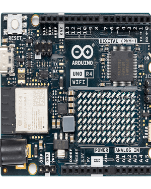 Placa de Desarrollo Arduino UNO R4 WiFi / Microcontrolador 32-bit RA4M1 Arm Cortex-M4 48 MHz / ESP32-S3 WiFi 4 y Bluetooth 5 / 256 kB Flash + 32 kB SRAM / Matriz LED 12×8 / DAC 12-bit / Compatibilidad Shields UNO