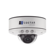 Domo IP Lente Fijo 2.8mm | Full HD | Montaje en Superficie | Exterior | 850 nm LEDs | 15M IR NightView  | H.265 | IK10 | 120 dB WDR | I/O Audio Y Alarma | Soporta MicroSD hasta 1TB | ONVIF | PoE | Cruce de línea | Intrusión | Merodeo | NDAA