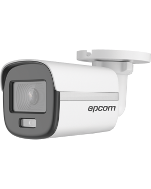 [ColorVu] Bala TURBOHD 3K (5 Megapixel) / Lente 2.8 mm / Micrófono Integrado / Imagen a Color 24/7  / Luz Blanca 20 mts / Exterior IP67 / dWDR / 4 Tecnologías / Metal