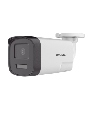 [Audio Bidireccional + Dual Light + ColorVu] Bala TURBOHD 4K (8 Megapixel) / Lente 2.8 mm / 40 mts IR EXIR + 40 mts Luz Blanca / Micrófono y Bocina Integrado / Exterior IP67 / Metal / dWDR