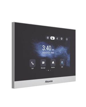 Monitor ANDROID / Soporta APP Android / Pantalla Touch Screen LCD 7″ / WiFi / Punto WIFI / Bluetooth / PoE / SIP / 8 Entradas de Alarma / 1 Salida de Relé / Comunicación con App de Familiares / Administración 100 % en la Nube
