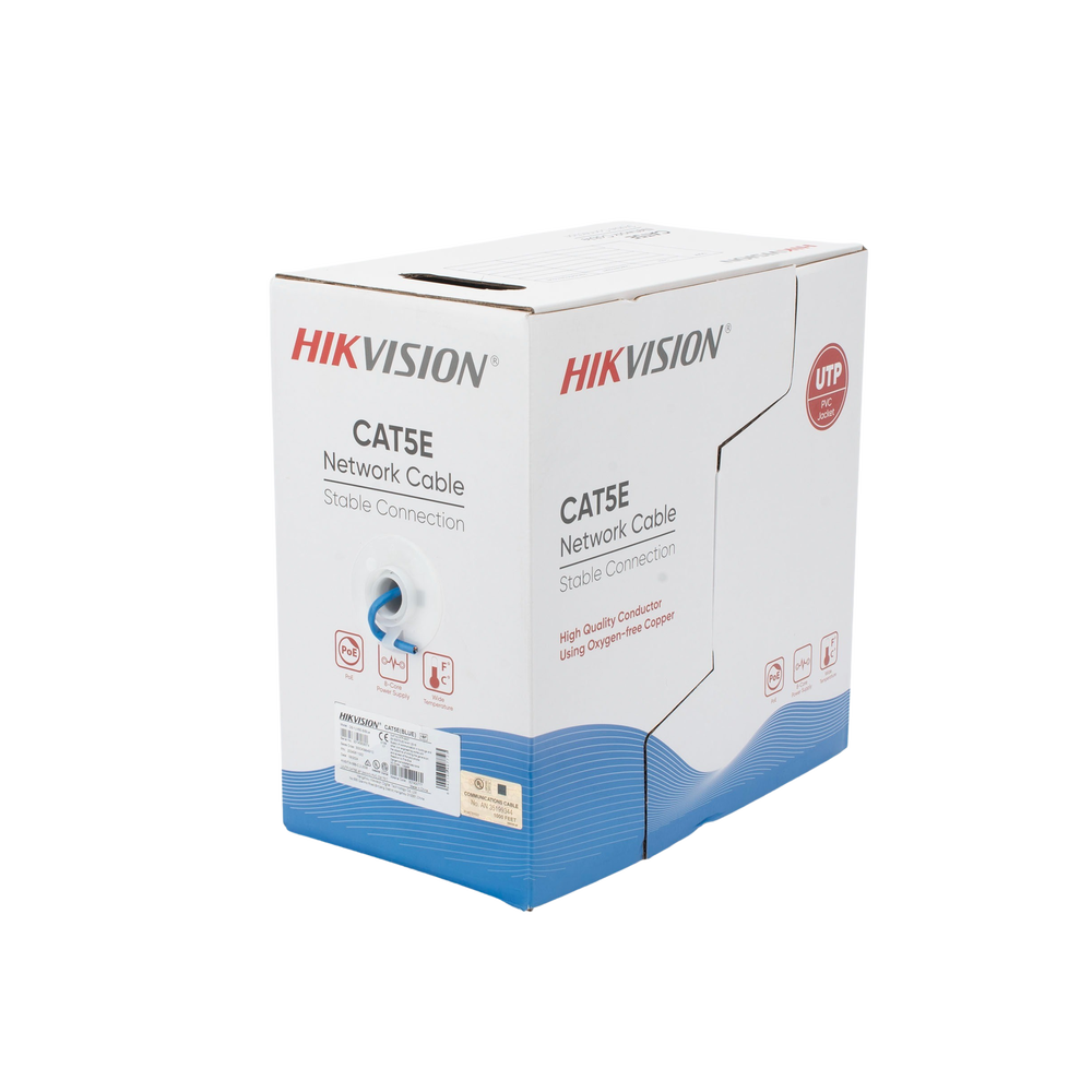 Bobina de Cable UTP 305 Metros (1000 Pies) / Cat5E (24 AWG) / Color Azul / PVC (CM) / Uso en Interior / 100% Cobre / Aplicaciones de CCTV y Redes de Datos - Imagen 2