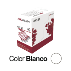 Bobina de Cable UTP 305 Metros (1000 Pies) / Cat5E (24 AWG) / Color Blanco / PVC (CM) / Uso en Interior / 100% Cobre / Aplicaciones de CCTV y Redes de Datos