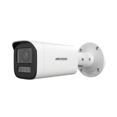Bala IP 4 Megapíxel / Lente Motorizado 2.8 a 12 mm / Dual Light (50 mts IR + 50 mts Luz Blanca) / ACUSENSE Lite / Microfono Integrado / Exterior IP67 / WDR 120 dB / PoE  / Micro SD / Alarmas I/O