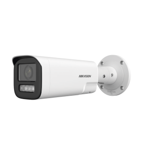 Bala IP 4 Megapíxel / Lente Mot. 2.8 a 12 mm / Dual Light (50 mts IR + 50 mts Luz Blanca) / ACUSENSE Lite / Audio de Dos Vías /  Luz Intermitente y Alerta de Audio / Exterior IP67 / WDR 120 dB / PoE  / Micro SD