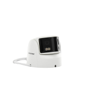 [FlexVu] [PROTECCIÓN ACTIVA] Turret IP Panorámica 4 Megapíxel / 2 Lentes 2.8 mm (180°) / Imagen a Color 24/7 (ColorVu) / PoE / WDR 130° / IP67 / ACUSENSE / Luz Estroboscópica y Alarma Audible / 30 mts Luz Blanca / Mic