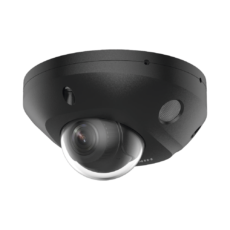 [Dual Light + 2 Micrófonos Integrados] Mini Domo IP 4 Megapixel / Color Negro / Lente 2.8 mm / 30 mts Luz Blanca + 30 mts IR / ACUSENSE / Exterior IP67 / IK08 /  WDR 120 dB / PoE / ONVIF / Alarmas I/O / Micro SD / ACUSEARCH