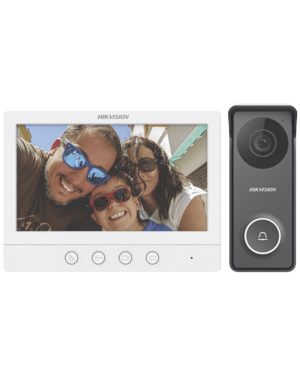 Kit de Videoportero TurboHD con Pantalla LCD a Color de 7″ / Frente de Calle para Exterior de Metal / 720p (1 Megapíxel )117° de Visión (Gran Angular)