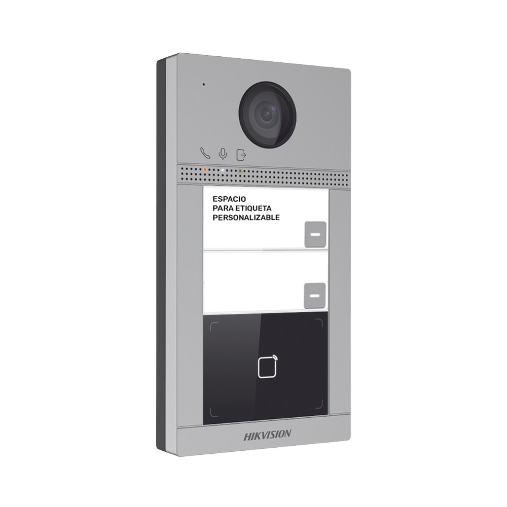 Videoportero IP 2 Megapixel / Llamada y Apertura Remota desde App Hik-Connect (requiere monitor) / PoE / Exterior IP65 + Antivandalico IK08 / 2 Departamentos / Apertura con Tarjeta / Soporta 2 Puertas y hasta 6 Monitores - Imagen 3