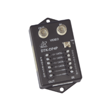 Protector para alimentación, datos y video para cámara PTZ de 12 Vcc-24 Vca, conector BNC y terminal