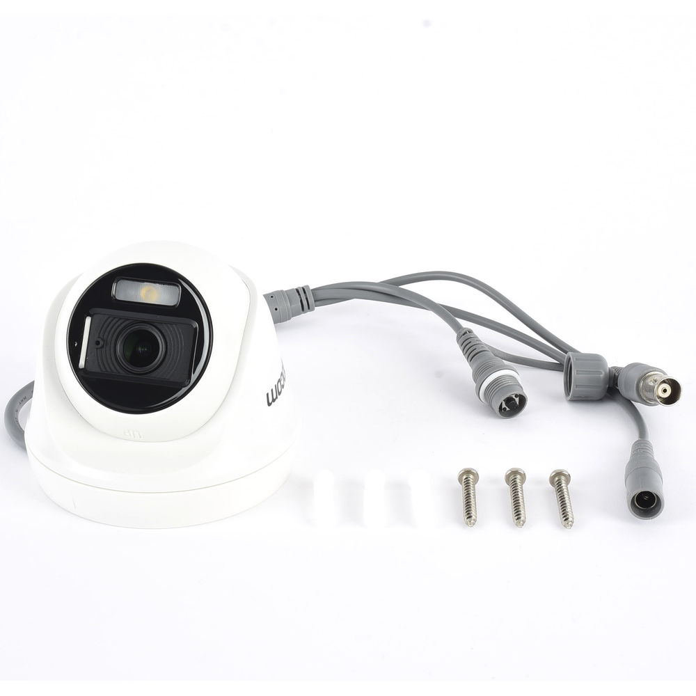 Turret TURBOHD 2 Megapíxel (1080p) / Imagen a color 24/7 / Lente 2.8 mm / Policarbonato / Luz Blanca 20 mts / Interior / Microfono Integrado / TVI-AHD-CVI-CVBS / dWDR - Imagen 2