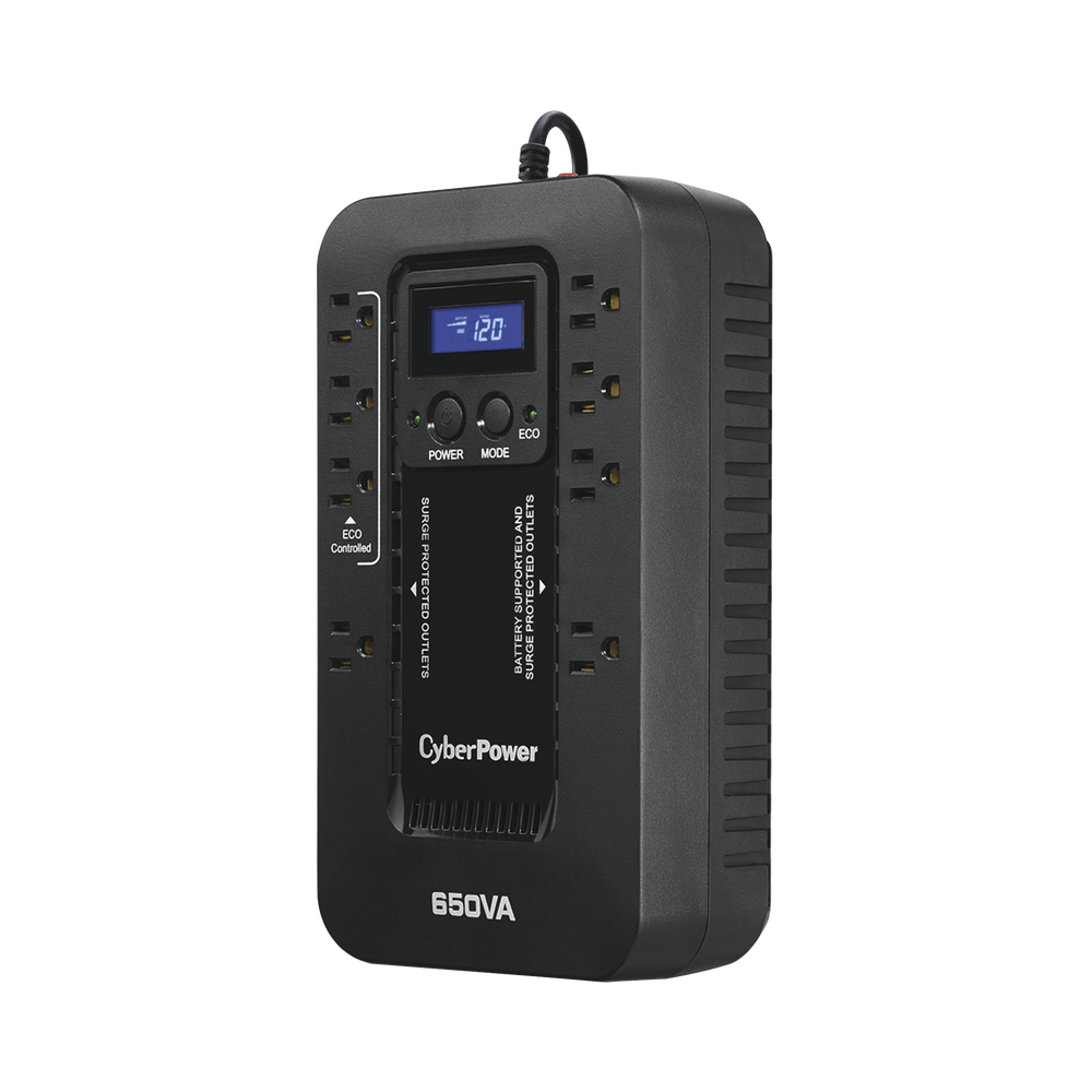 UPS de 650 VA/390 W, Topología Standby con Modo Ahorrador ECO, Entrada 120 Vca NEMA 5-15P, Con 8 Tomas NEMA 5-15R - Imagen 2