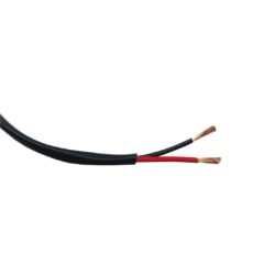 Bobina de 152 Metros (500 Pies) / 18AWG 2 Conductores / Cable Profesional de ALTA FIDELIDAD 100% Cobre / Exterior / Direct Burial / Color Negro / Para Aplicaciones de Audio, Control de Acceso y Automatizaci?n