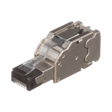 Plug RJ45 Blindado, Instalaci?n Recta, Terminaci?n en Campo Certificable, Compatible con Cat5e, Cat6 y Cat6A, Color Plata