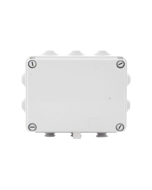 Caja de derivación de PVC Auto-extinguible con 10 entradas, tapa atornillada, 190 x 140 x 70 MM, Para Exterior (IP55)