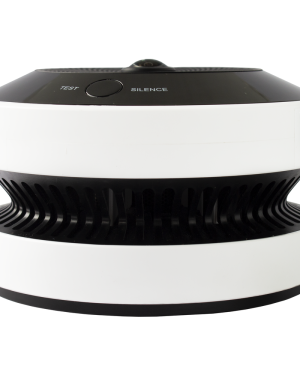 (HikFire) Mini Fisheye IP 4 Megapixel con Detector de Humo Puntual  / Autónomo / Entrada y Salida de Alarma / 15 mts IR / PoE / WDR 120 dB / Alarma de 85 dB / MicroSD 128GB / Compatible con Hik-Connect