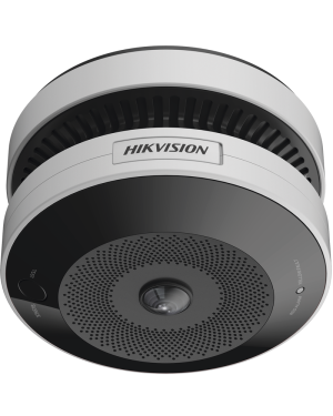(HikFire) Mini Fisheye IP 4 Megapixel con Detector de Humo Puntual  / Autónomo / Entrada y Salida de Alarma / 15 mts IR / PoE / WDR 120 dB / Alarma de 85 dB / MicroSD 128GB / Compatible con Hik-Connect