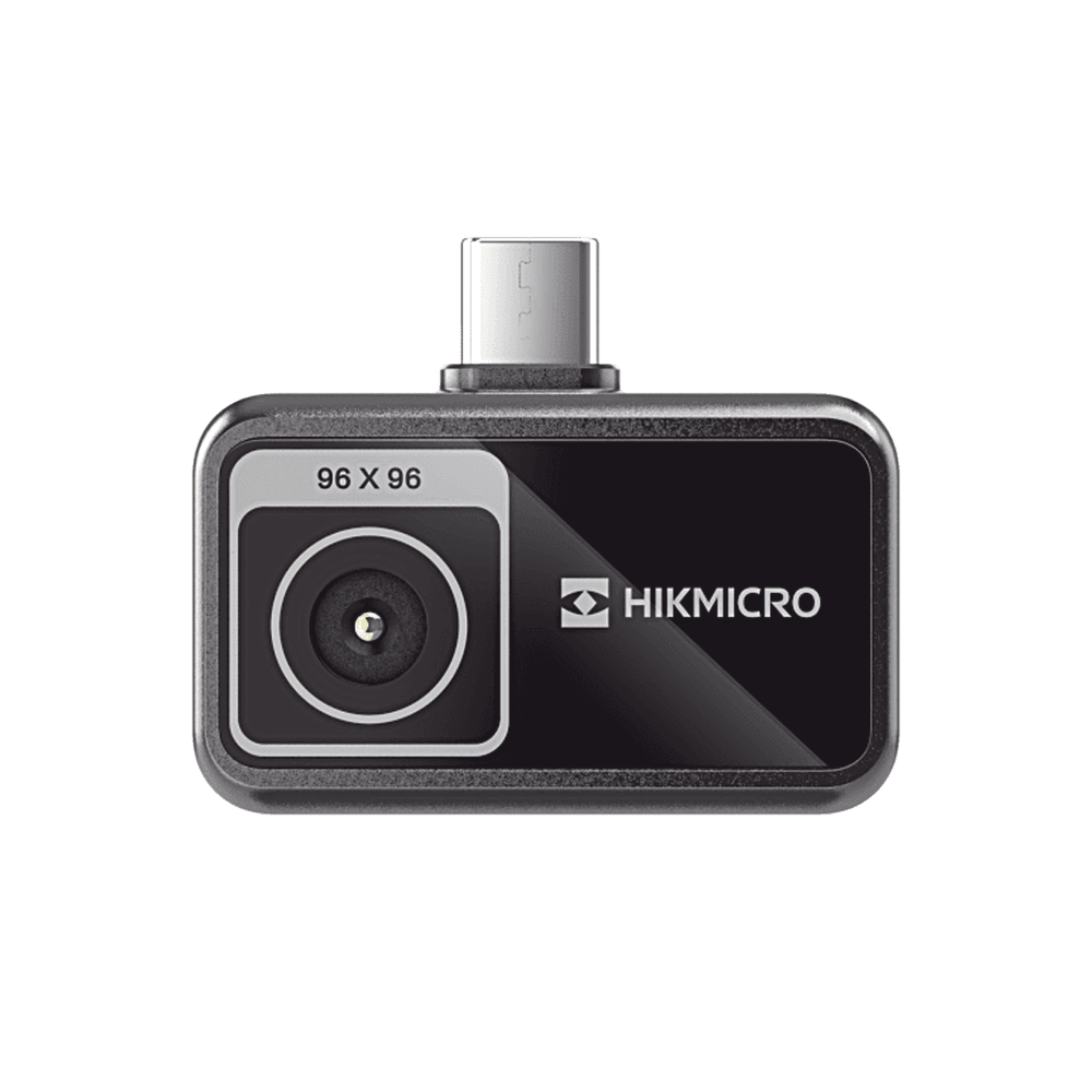 MiniE - Cámara Termográfica para Smartphone / Resolución IR 96 x 96 (9,216 píxeles) / SuperIR / Rango de -20°C a 400°C / Precisión ±2°C o ±2% / Compatible iOS y Android / Paleta Personalizable