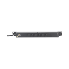 Multicontacto Horizontal (PDU) de 6 Contactos (NEMA 5-15R) Rack 19" 1UR. Voltaje Entrada/Salida: 120Vca/15A