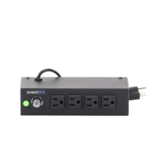 Tomacorriente de 4 Contactos (NEMA 5-15R) Voltaje Entrada/Salida: 120Vca/10A Max. Opción de Instalación en Escritorio o Pared