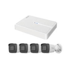 Kit IP 2 Megapixel / NVR de 8 Canales con 8 Puertos PoE  / 4 Cámaras IP Bala para Exterior