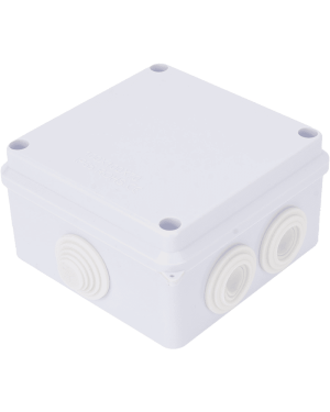 Caja de Conexiones Impermeable IP65, 7 Entradas, Dimensiones 100 x 100 x 70 mm, para Instalaciones Industriales, Comerciales y Residenciales, Incluye Tornillería para su Instalación