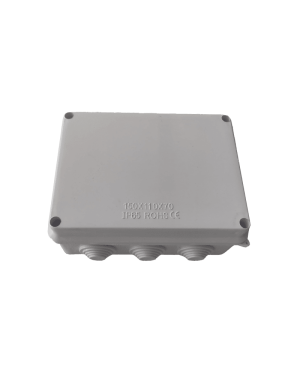 Caja de Conexiones Impermeable IP65, 10 Entradas, Dimensiones 150 x 110 x 70 mm, para Instalaciones Industriales, Comerciales y Residenciales, Incluye Tornillería para su Instalación