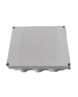 Caja de Conexiones Impermeable IP65, 10 Entradas, Dimensiones 200 x 155 x 80 mm, para Instalaciones Industriales, Comerciales y Residenciales, Incluye Tornillería para su Instalación