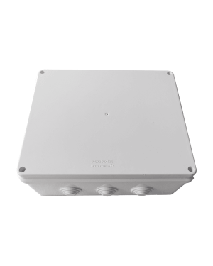 Caja de Conexiones Impermeable IP65, 12 Entradas, Dimensiones 300 x 250 x 120 mm, para Instalaciones Industriales, Comerciales y Residenciales, Incluye Tornillería para su Instalación