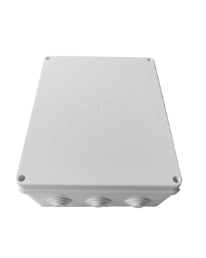 Caja de Conexiones Impermeable IP65, 12 Entradas, Dimensiones 300 x 250 x 120 mm, para Instalaciones Industriales, Comerciales y Residenciales, Incluye Tornillería para su Instalación