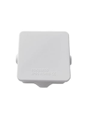 Caja de Conexiones Impermeable IP55 con 4 Entradas, 80 x 80 x 50 mm, para Instalaciones Industriales, Comerciales y Residenciales, Incluye Tornillería para su Instalación