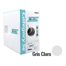 Bobina de Cable UTP 305 Metros (1000 Pies) de Cobre, NetKey, Gris Claro, Categor?a 5e (24 AWG), PVC (CM), de 4 Pares