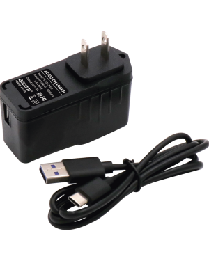 Adaptador de pared de 5 Vcc, @ 3 A con micro-USB tipo C