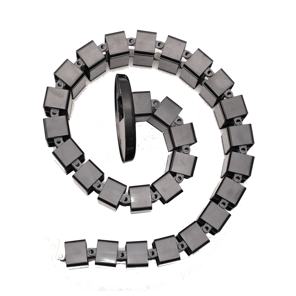 Portacable de Tipo Cadena para Escritorio / Organizador de Cables Vertical Articulado / 1200 mm (47.24 Pulgadas) de Longitud / Evita que los Cables se Enreden o Tensen al Momento de Elevar la Altura