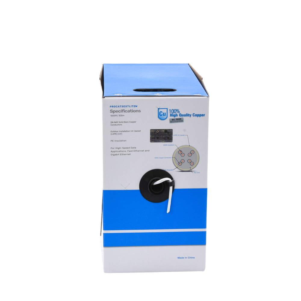 Bobina de Cable UTP Cat5e para Exterior en Color Blanco / 305 Metros (1000 Pies) / Certificada UL / Sin Blindaje - Imagen 3