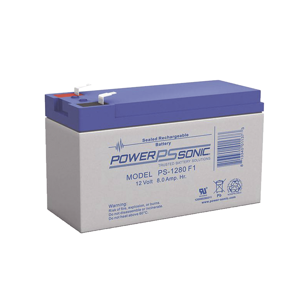 Batería 12V, 8AH, Para Respaldo, Tecnologías AGM/VRLA, 5 Años Vida Útil, Terminales F1, Reconocida UL