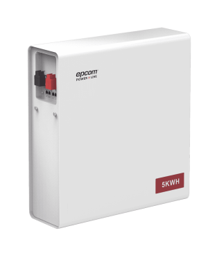 Batería de Litio Hierro Fosfato (LiFePO4)  de 5 Kwh, 51.2 Vcc, 100 Ah, Outdoor, Instalación a pared