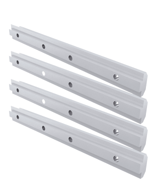 Barras de extensión de riel de aluminio
