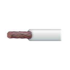 ( SSLU13 ) Cable El?ctrico 10 AWG Color Blanco, Conductor de Cobre Suave Cableado. Aislamiento de PVC, Autoextinguible. Bobina 100 Metros (328.08 Pies)